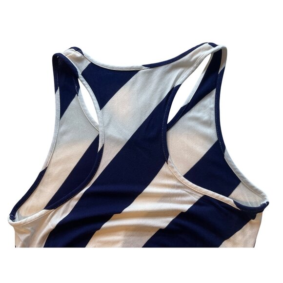Striped Navy & White Racerback Maxi Dress 61i - Picture 5 of 5